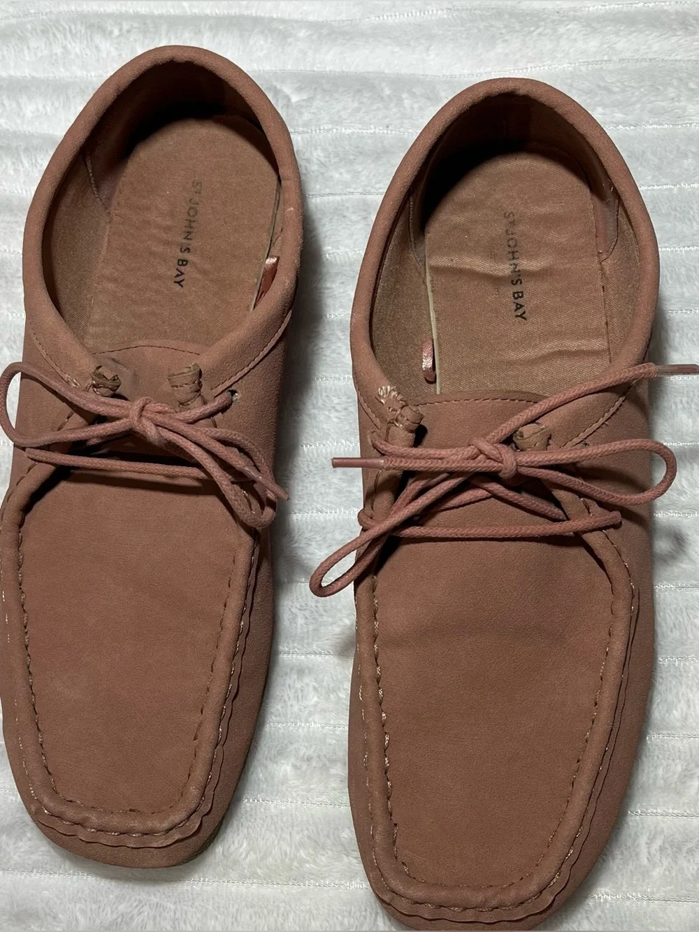 St. John's Bay Men's Boat Shoes in Dusty Rose